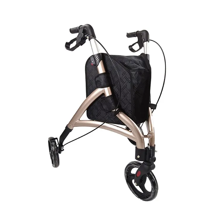 مشاية دوارة ذات ثلاث عجلات من الألومنيوم.-